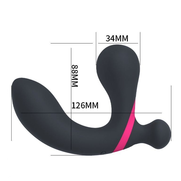 Массажер простаты с пультом управления Prostate Massager Dual USB 10 Function, Черный