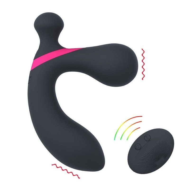 Массажер простаты с пультом управления Prostate Massager Dual USB 10 Function, Черный