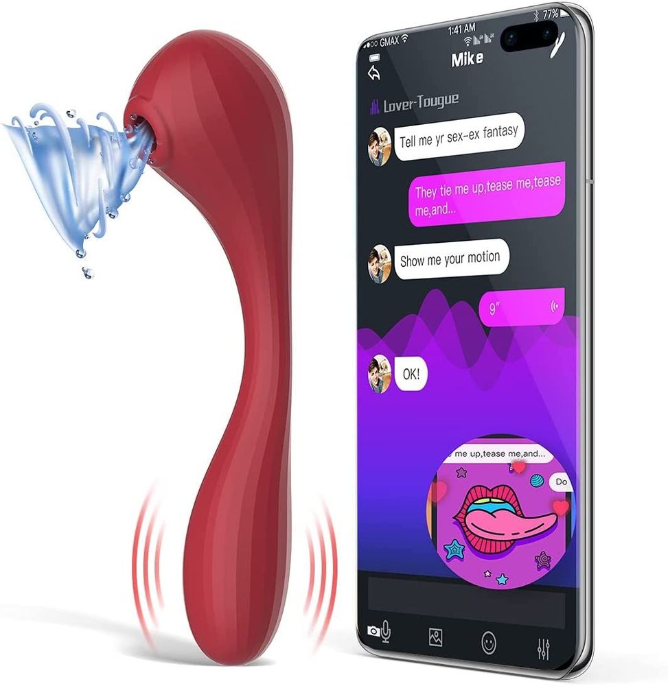 Вакуумный вагинально-клиторальный стимулятор Magic Motion Bobi Red, управление со смартфона