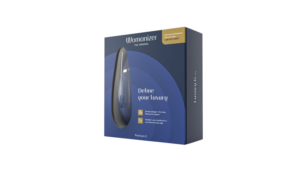 Вакуумний кліторальний стимулятор Womanizer Premium 2 - Blueberry, функції Autopilot та Smart Silence