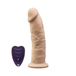 Фаллоимитатор с вибрацией SilexD Henry Vibro Flesh (MODEL 2 size 7in) + LRS, диаметр 4,4 см