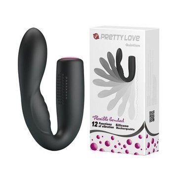 Вибромассажер вибратор для пары Pretty Love Quintion, Черный