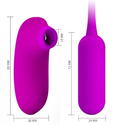 Вібростимулятор - Pretty Loce Curupira Multifunctional Sucker Purple