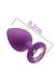 Анальна пробка із кристалом MAI Attraction Toys №48 Purple, довжина 8,2см, діаметр 3,5см