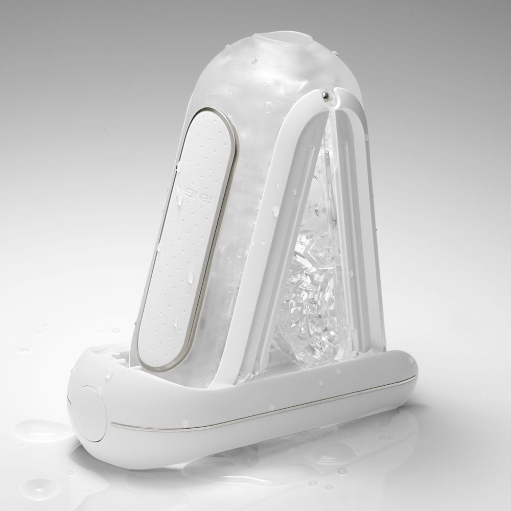 Мастурбатор Tenga Flip Zero Electronic Vibration White, змінна інтенсивність, розкладний, Білий