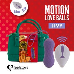 Вагинальные шарики с массажем и вибрацией FeelzToys Motion Love Balls Jivy с пультом