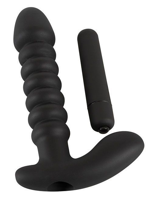 Анальный вибратор Black Velvets Vibrating Medium, Черный