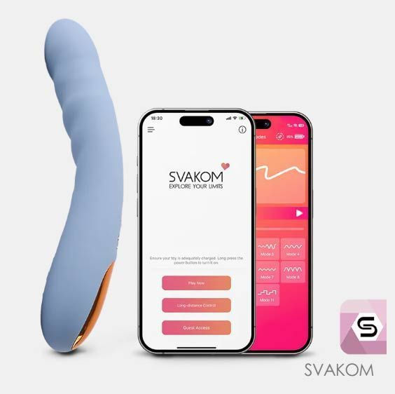 Смарт-вібратор з пульсацією Svakom Ava Neo, 15 режимів роботи, водонепроникний, Блакитний