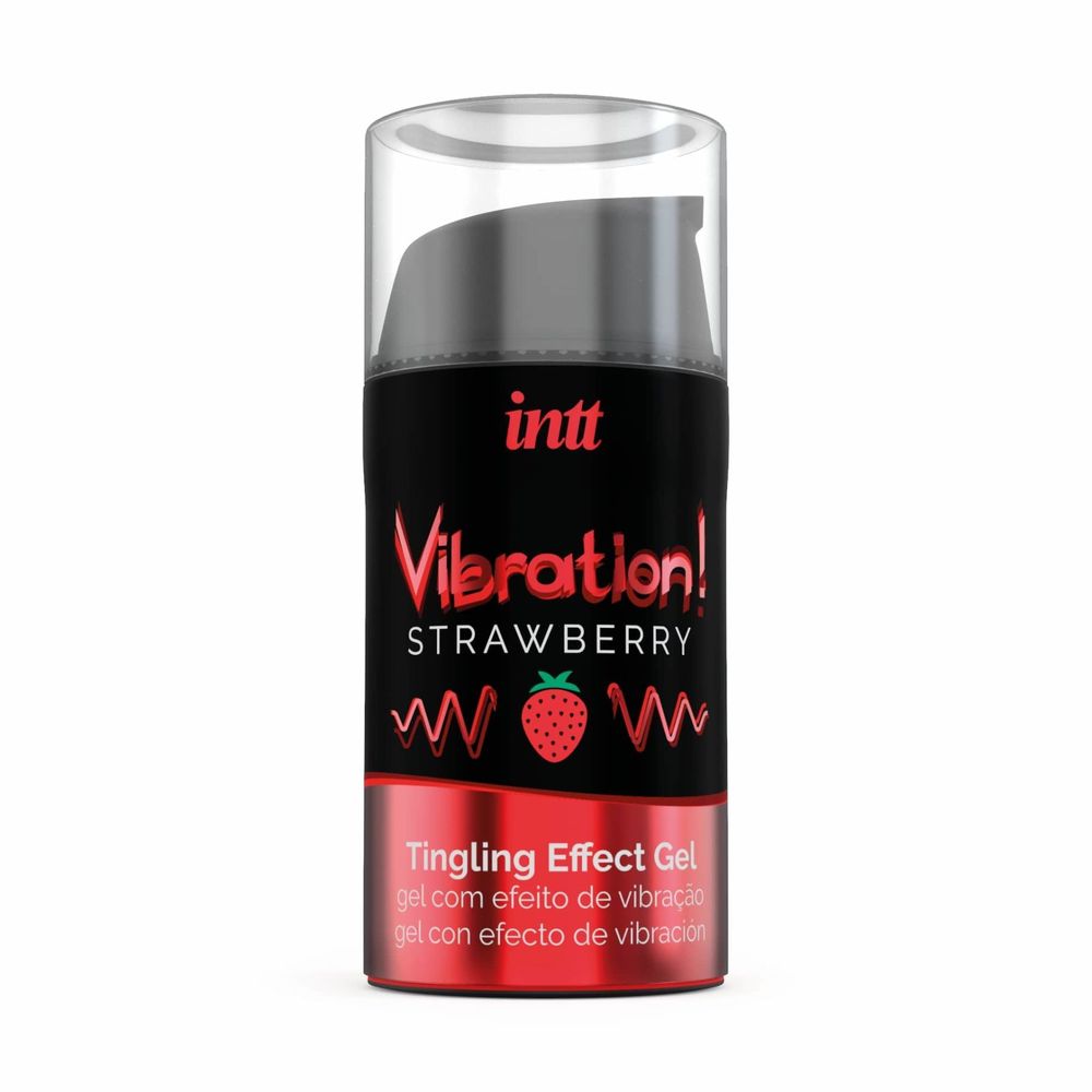 Рідкий вібратор Intt Vibration Strawberry EXTRA GREEN 15 мл