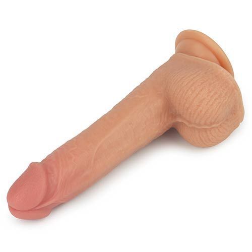 Вібратор з ротацією та підігрівом Dual-Layered Silicone Nature Cock Anthony 8.5, тілесний, тілесний