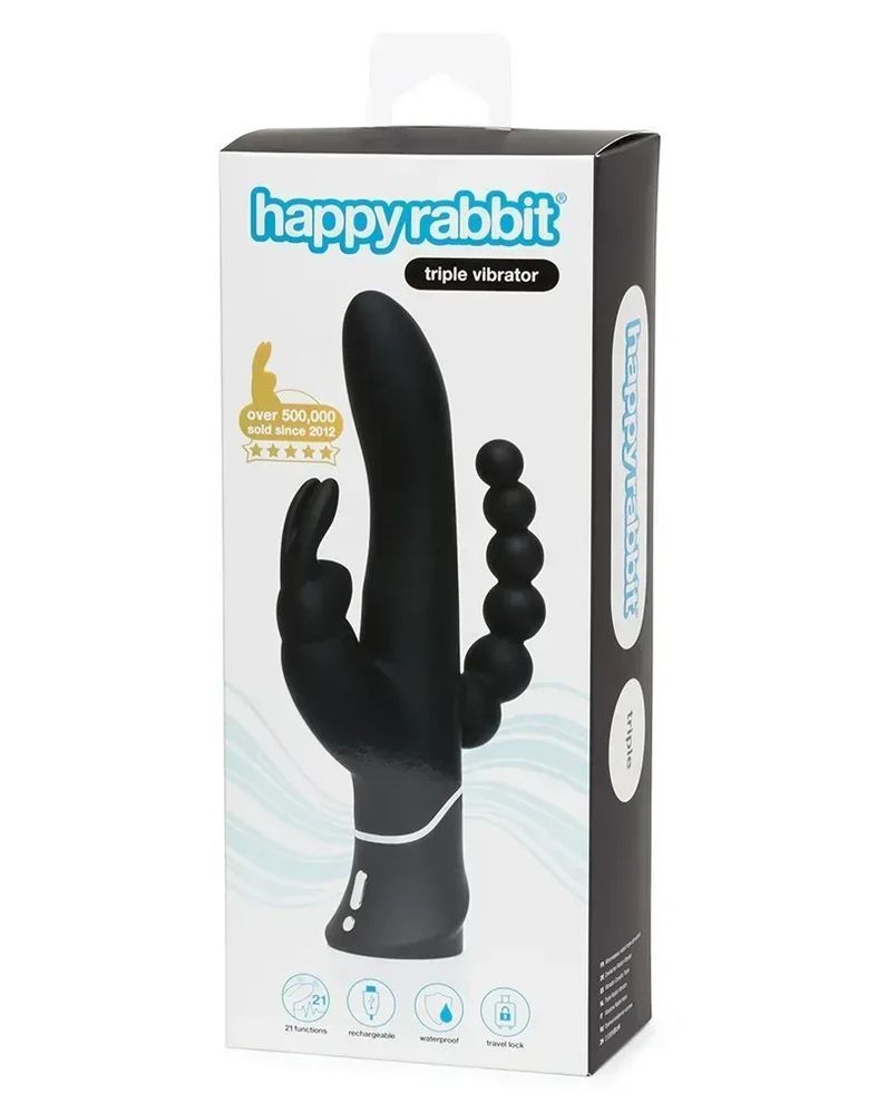 Тройной вибратор Happy Rabbit Triple Vibrator, Черный