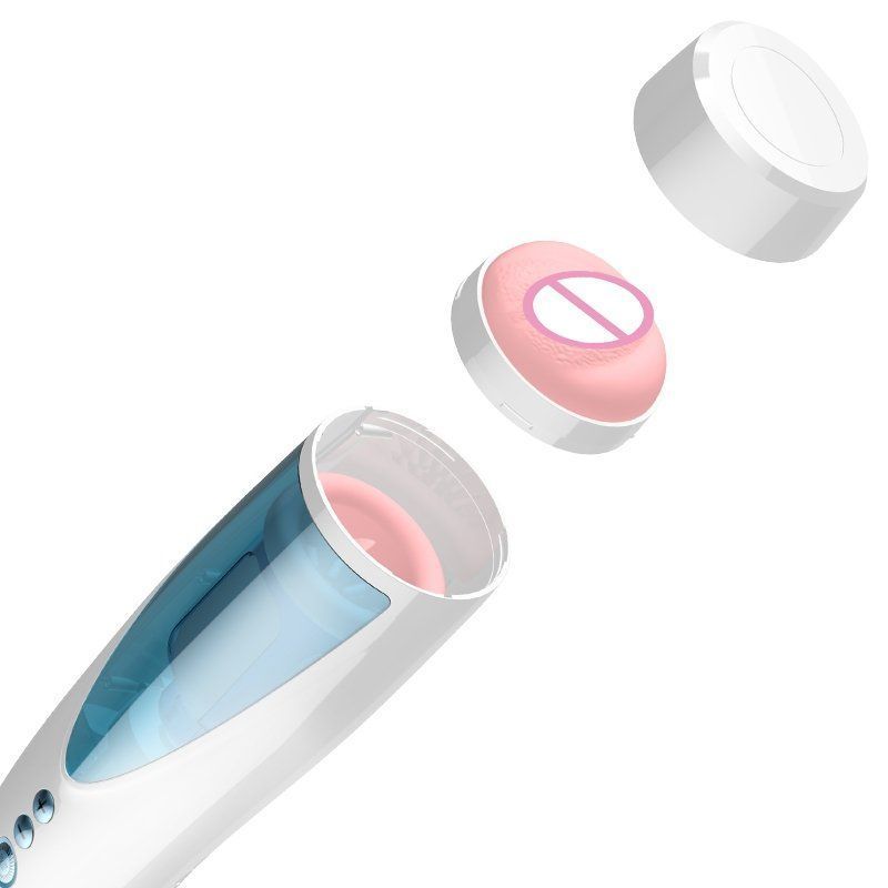 Мастурбатор Vibrating, Rotating and Flashing Masturbation USB 10+10 Function / Talk Mode, Белый