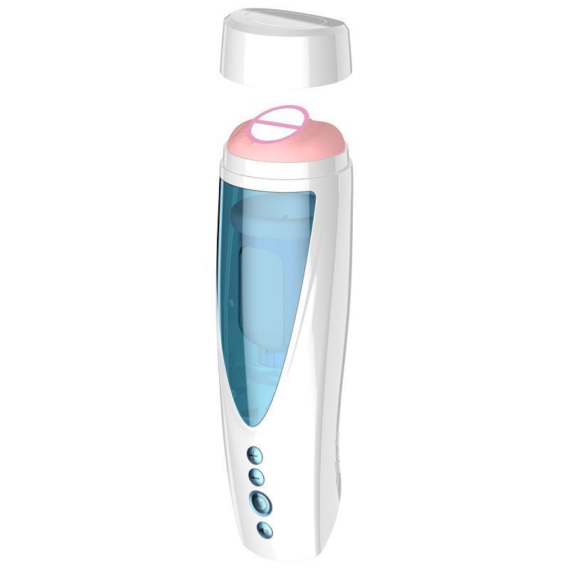Мастурбатор Vibrating, Rotating and Flashing Masturbation USB 10+10 Function / Talk Mode, Белый