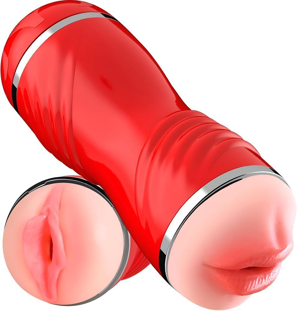 Мастурбатор с двумя входами OYO - Double Pump RED, YQM-205 RED, Красный
