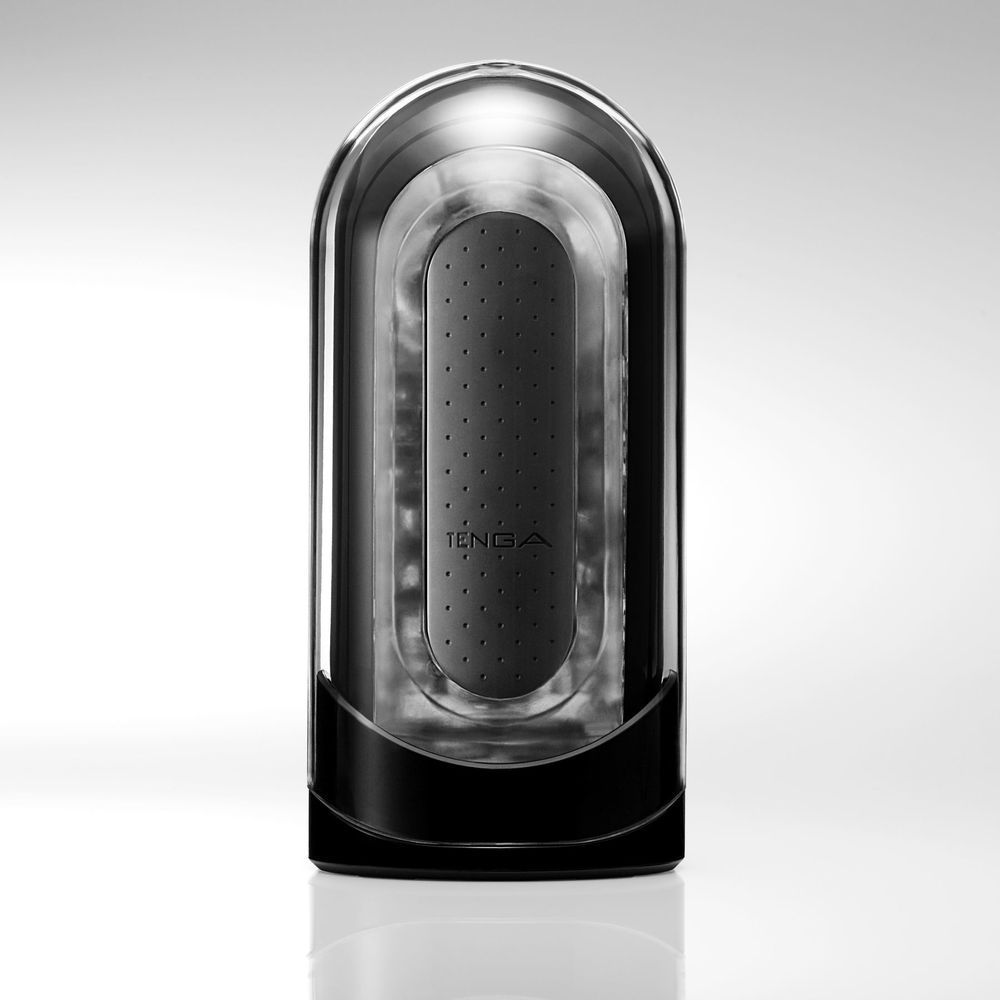 Мастурбатор Tenga Flip Zero Black, змінна інтенсивність стимуляції, розкладний, Прозрачный, черный