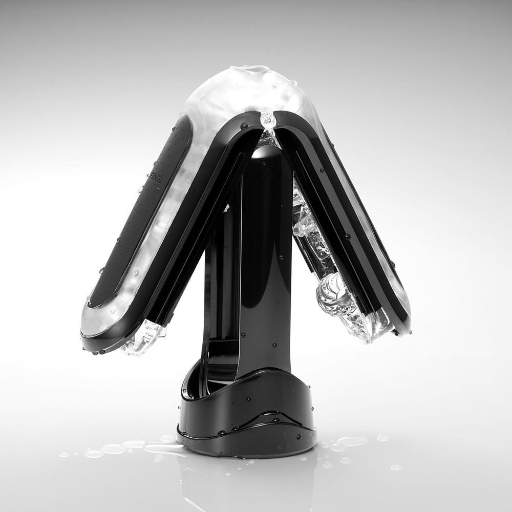 Мастурбатор Tenga Flip Zero Black, змінна інтенсивність стимуляції, розкладний, Прозрачный, черный