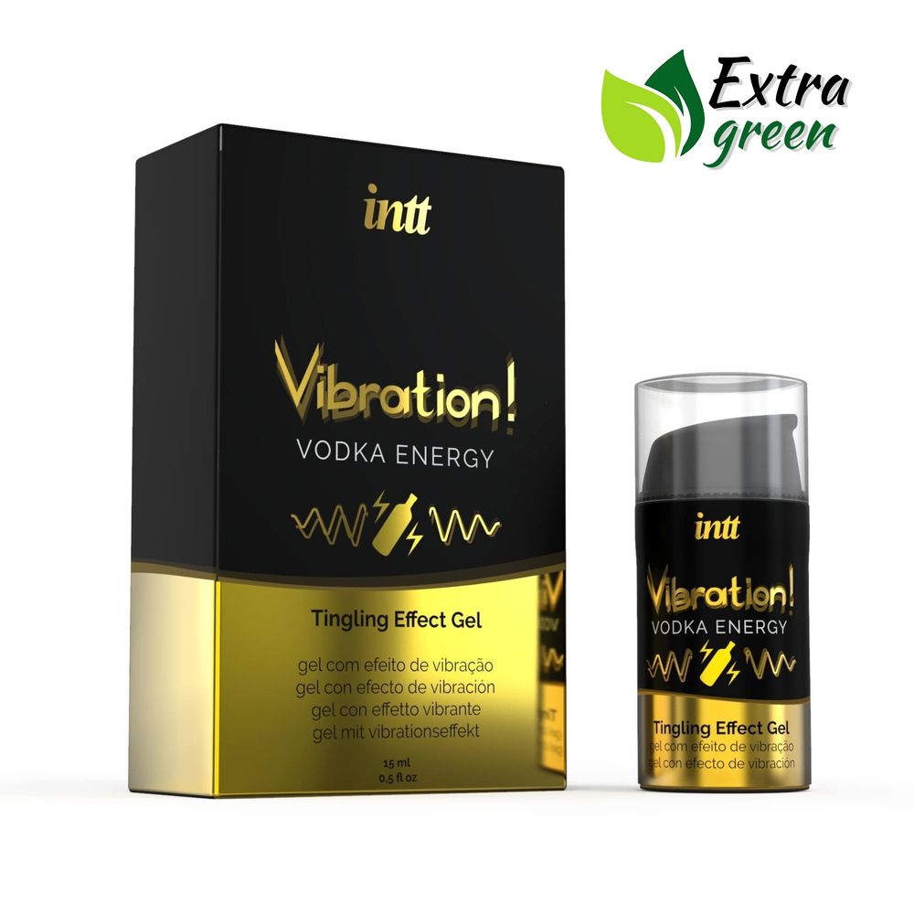 Рідкий вібратор Intt Vibration Vodka EXTRA GREEN 15 мл
