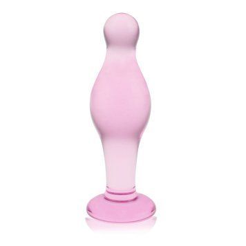 Анальная пробка Love Toy Glass Romance Dildo GS16, розовая, Розовый