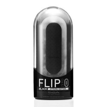 Мастурбатор Tenga Flip Zero Black, змінна інтенсивність стимуляції, розкладний, Прозрачный, черный