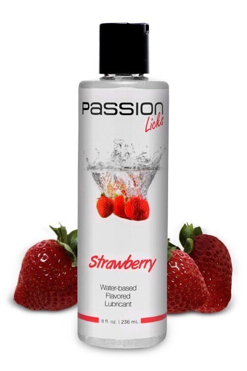 Лубрикант оральный со вкусом клубники Passion Licks Сandy strawberry 236 мл