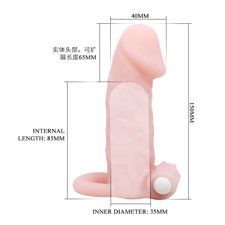 Насадка на пенис Brave Men Vibro Penis Sleeve Flesh