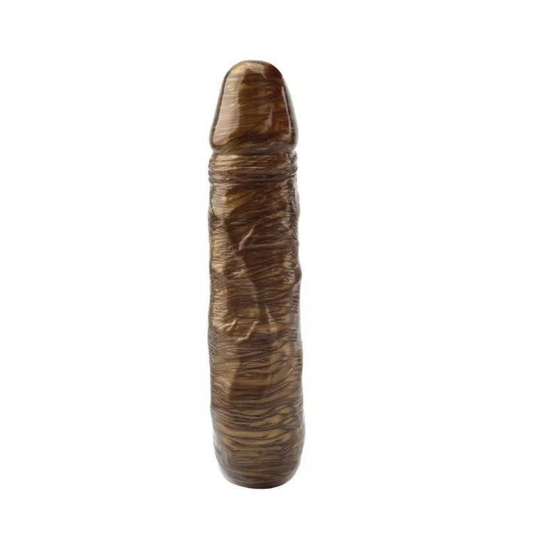 Двохкінцевий фалоімітатор Dark Muscle Dixie Normous, золотий, Золотий