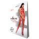 Бодістокінг Passion BS070 red, комбінезон, імітація панчох та ажурного топу