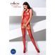 Бодістокінг Passion BS070 red, комбінезон, імітація панчох та ажурного топу