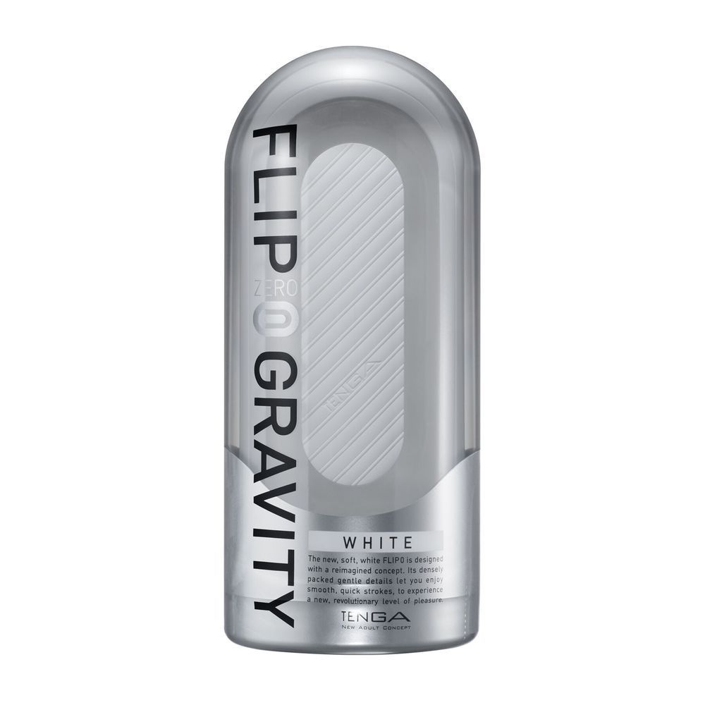 Мастурбатор Tenga Flip Zero GRAVITY White, изменяемая интенсивность стимуляции, раскладной, Белый