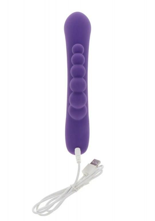 Вібратор-кролик з анальною ялинкою Toy Joy Triple Pleasure, Фіолетовий