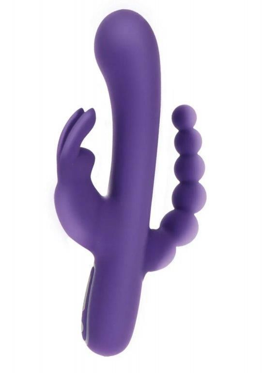 Вібратор-кролик з анальною ялинкою Toy Joy Triple Pleasure, Фіолетовий