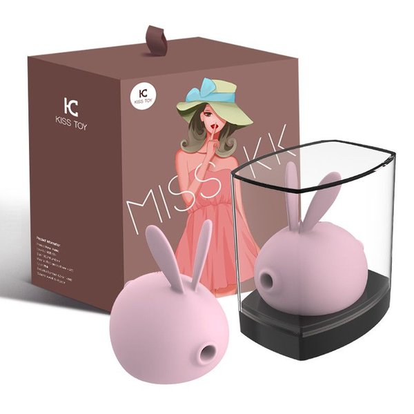 Вакуумный клиторальный стимулятор кролик с вибрацией KisToy Miss KK Pink