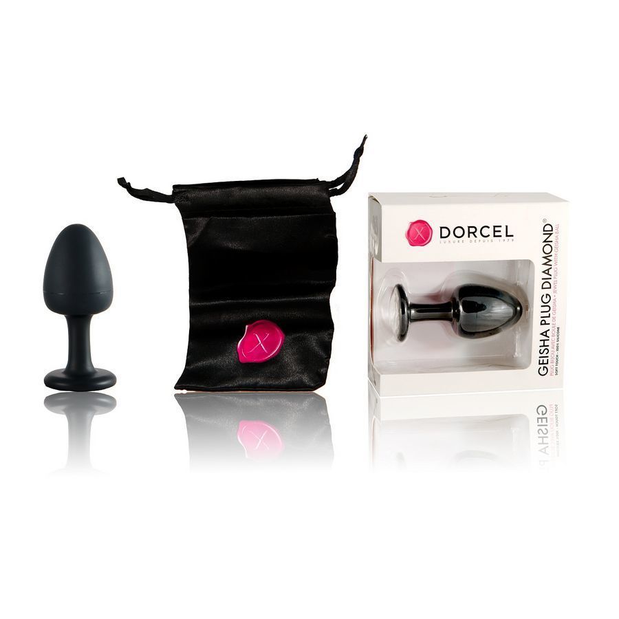 Анальна пробка Dorcel Geisha Plug Diamond L із кулькою всередині, створює вібрації, макс. діаметр 4см