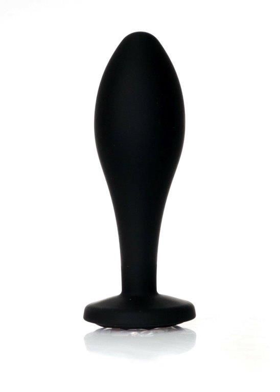 Анальна пробка - Jewellery Silicone Black Plug L Clear, Черный