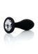 Анальна пробка - Jewellery Silicone Black Plug L Clear, Черный