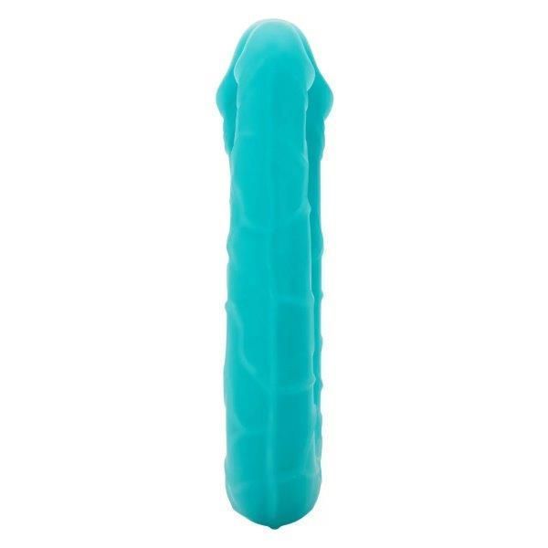 Двухконечный фаллоимитатор Silicone Double Dong AC DC Dong, бирюзовый, Бирюзовый