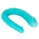 Двухконечный фаллоимитатор Silicone Double Dong AC DC Dong, бирюзовый, Бирюзовый