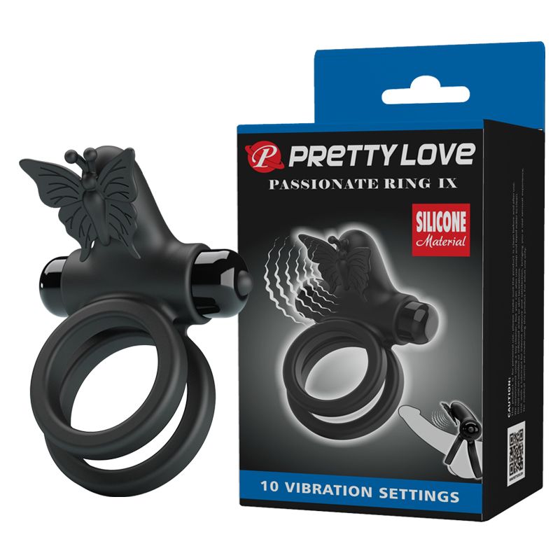 Эрекционное кольцо - Pretty Love Vibrating Dual Rings, 10 functions of vibration,