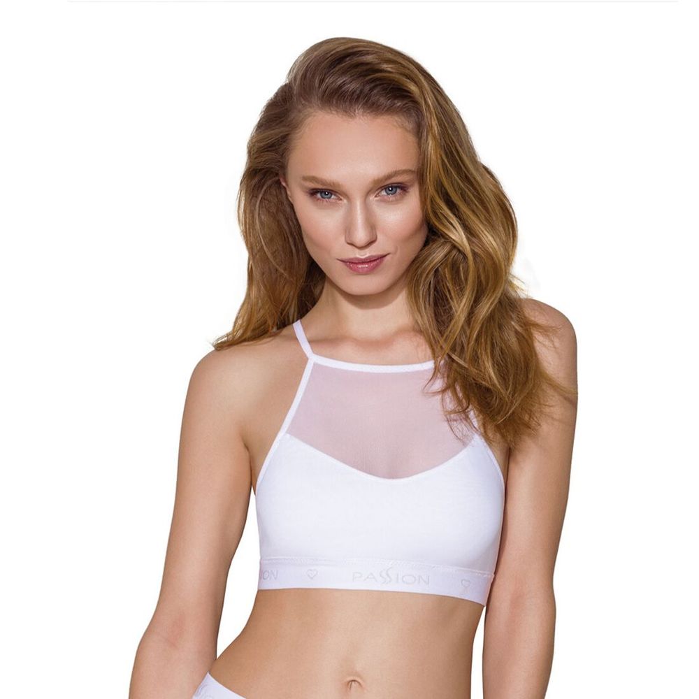 Спортивний топ із прозорою вставкою Passion PS006 TOP white, size L