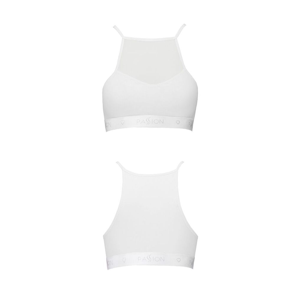 Спортивний топ із прозорою вставкою Passion PS006 TOP white, size L