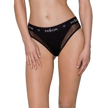 Трусики із прозорою вставкою Passion PS002 PANTIES black, size S