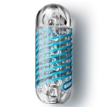 Мастурбатор Tenga Spinner 01 Tetra з пружною стимулюючою спіраллю всередині, ніжна спіраль, Прозрачный