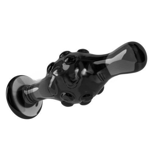 Анальна пробка Lovetoy Glass Romance GS17, чорна, Черный