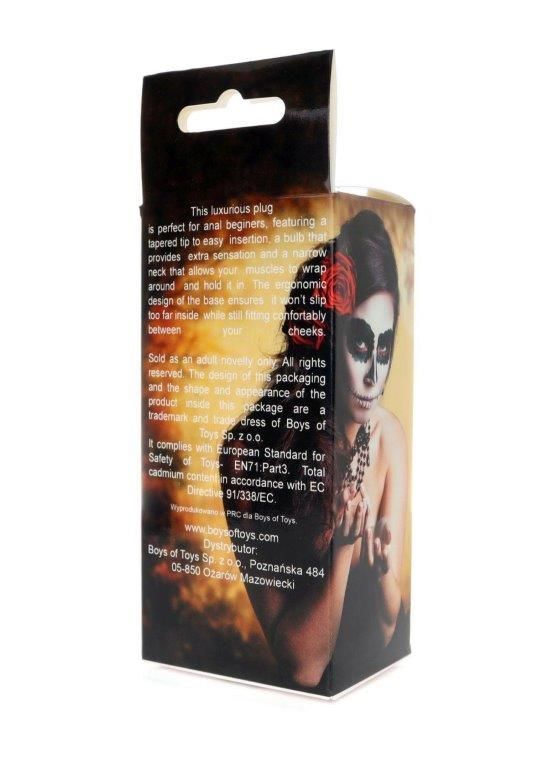 Анальная пробка - Jewellery Silicone Black Plug M Clear, Черный
