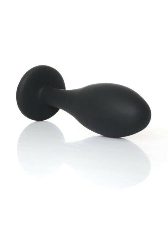 Анальная пробка - Jewellery Silicone Black Plug M Clear, Черный
