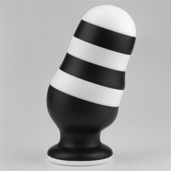 Анальная пробка Love Toy X-Missioner Butt Plug 7, черно-белая