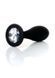 Анальная пробка - Jewellery Silicone Black Plug M Clear, Черный