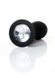 Анальная пробка - Jewellery Silicone Black Plug M Clear, Черный
