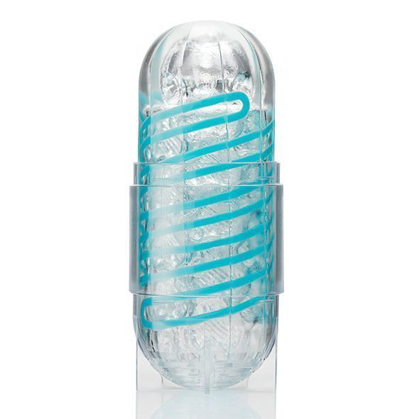 Мастурбатор Tenga Spinner 01 Tetra з пружною стимулюючою спіраллю всередині, ніжна спіраль, Прозрачный