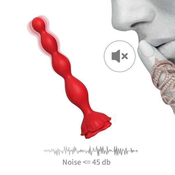 Анальный стимулятор Rosestick Red, 9 vibration functions, Красный